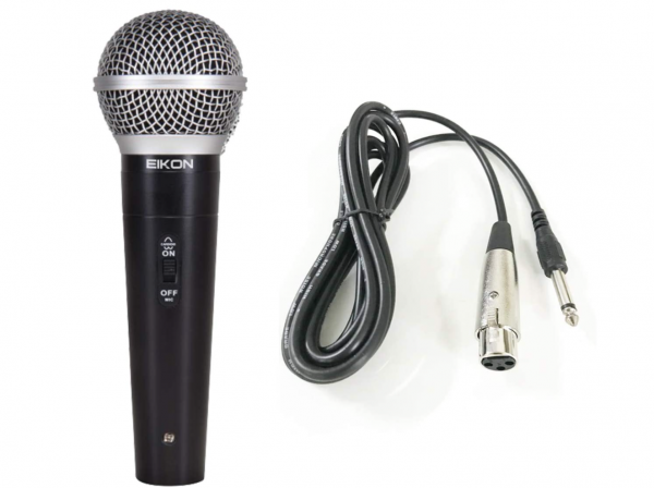 PROEL EIKON DM580LC - Microfono dinamico cardioide switch on/off per voce, canto, karaoke