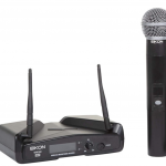 Proel EIKON WM300M - Radiomicrofono UHF Wireless Professionale con ricevitore + trasmettitore palmare con Interruttore On/Off, Nero (EIKON WM300M)