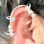 orecchino cuori argento