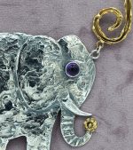 Collana di cristallo di rocca con centrale in argento