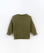 Maglione tricot verde oliva